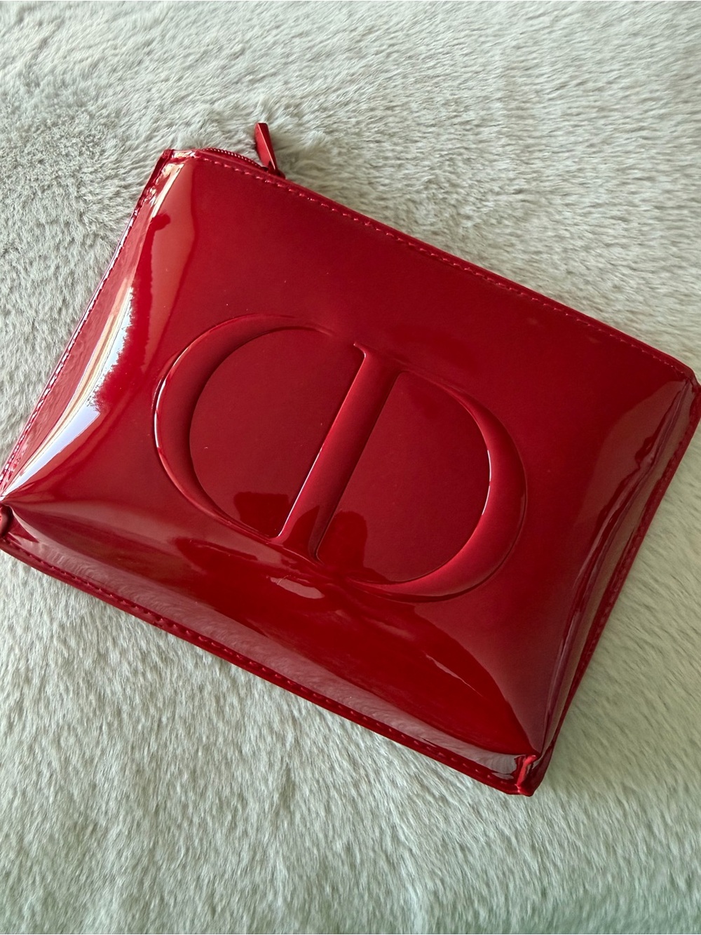 Dior Red Patent CD Cosmetic Pouch | Makeup Bag | New